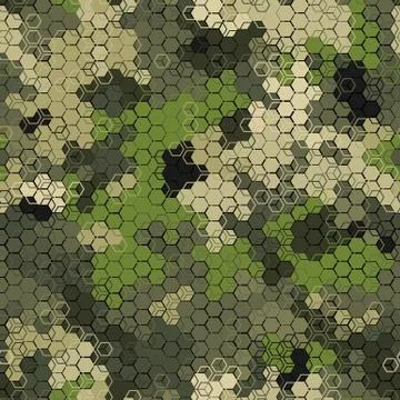 Texture military camouflage seamless pattern. Abstract army vector illustration Illustrazione stock