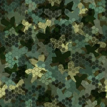 Texture military camouflage seamless pattern. Abstract modern camo ornament Stock Illustration