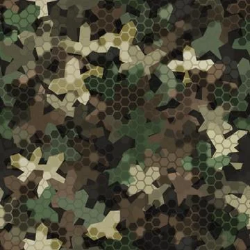 Texture military camouflage seamless pattern. Abstract modern camo ornament Stockillustratie