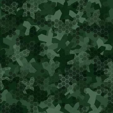 Texture military camouflage seamless pattern. Abstract army vector illustration Stock Illustration