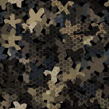 Texture military camouflage seamless pattern. Abstract army vector illustration Stock Illustration