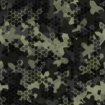 Texture military camouflage seamless pattern. Abstract army vector illustration Illustrazione stock