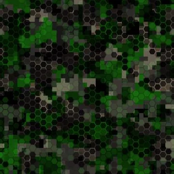 Texture military camouflage seamless pattern. Abstract army vector illustration イラスト素材
