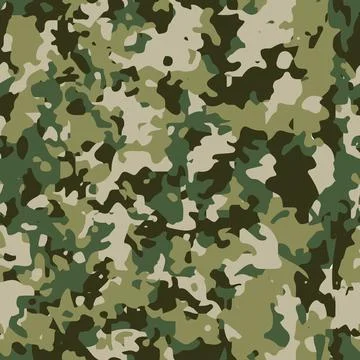 Texture military camouflage seamless pattern. Abstract army and hunting masking Stock Illustration
