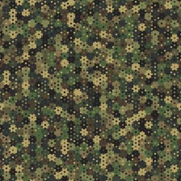 Texture military camouflage seamless pattern. Abstract army vector illustration Stock Illustration