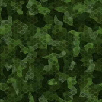 Texture military camouflage seamless pattern. Abstract army vector illustration Stock Illustration
