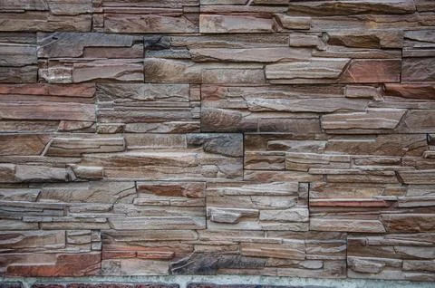 Texture of modern gray concrete wall made of blocks Stock-Fotos