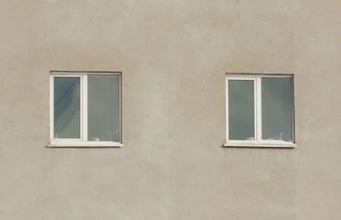 Texture of modern window on the white wall Stock Photos