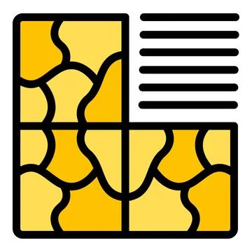 Texture mosaic icon vector flat Stock Illustration