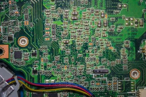 The texture of the motherboard. Stock Photos