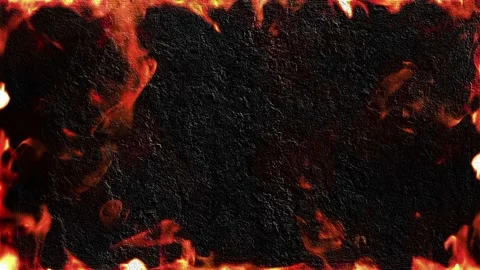 Texture motion background features a concrete wall with flames and blaze the Stock Footage 160600270