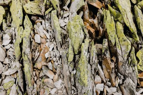 Texture of mountain stones close up Stock Photos
