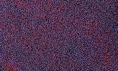 Texture of multi-colored slime with foam balls. Abstract background of educat Stockfoto's