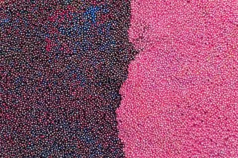 Texture of multi-colored slime with foam balls. Abstract background of educat Fotos de archivo