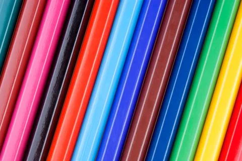 Texture from multicolor pencils Stock Photos