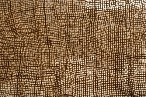 Texture of natural burlap material close-up Stock Photos