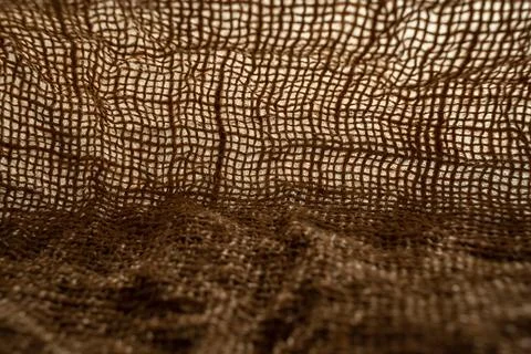 Texture of natural burlap material close-up Stock Photos