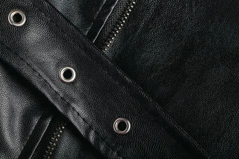 Texture of natural leather close up. Stock Photos