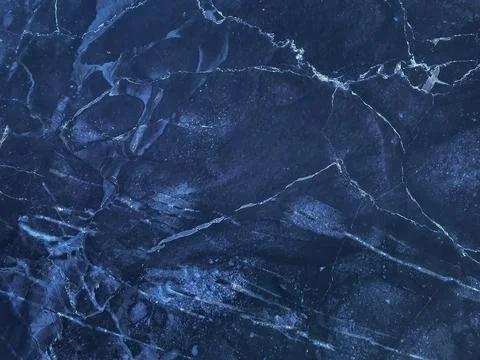 Texture of navy blue marble with lines of pattern, macro background. Dark sto Illustrazione stock