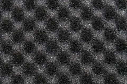 Texture. ..Noise dampening polyether panel. ..acoustic, absorbent, black, abs Stock Illustration