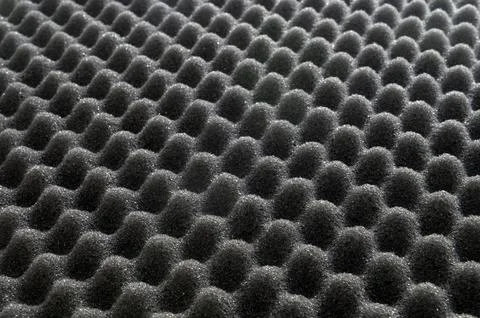 Texture. ..Noise dampening polyether panel. ..acoustic, absorbent, black, abs Stock Illustration