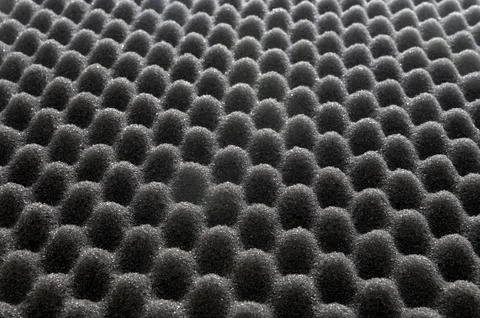 Texture. ..Noise dampening polyether panel. ..acoustic, absorbent, black, abs Stock Illustration