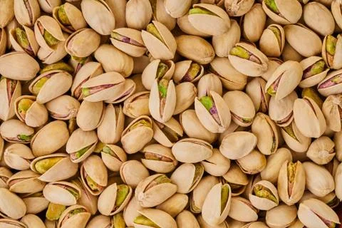Texture of nuts pistachios closeup Stock Photos