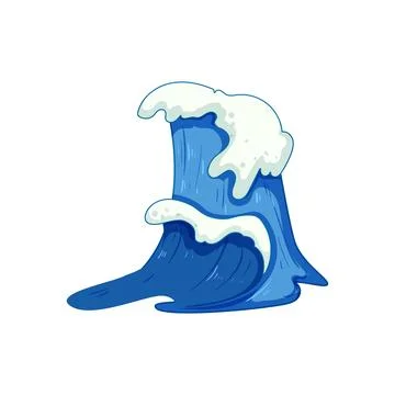 Texture ocean waves cartoon vector illustration Illustrazione stock