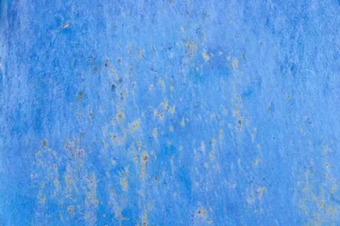 Texture of old battered concrete wall of blue color Stock Photos