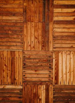 Texture of old boards, and the bark of a tree Stock Photos