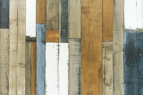 Texture of old boards with paint. Colored boards. Stock Photos