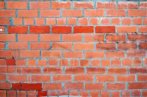 Texture of old brick masonry of red brick Stock Photos