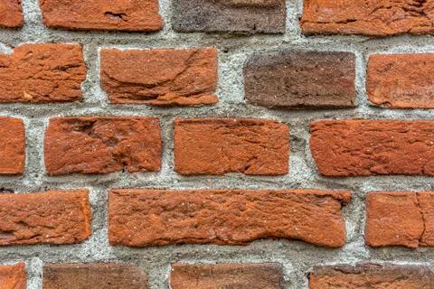Texture old brick wall, old brickwork closeup Foto stock