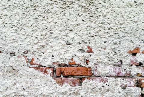 Texture of old brick wall with plaster Stock Photos