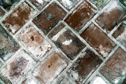 Texture of old bricks with brown and white tones. Vintage and elegant backgro Foto stock