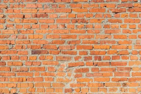 The texture of the old brickwork of red brick Stock Photos
