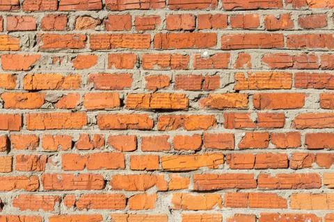 The texture of the old brickwork of red brick Stock Photos