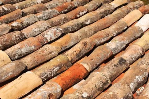 Texture of old clay tiles Ilustración de archivo