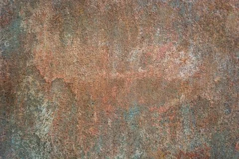 Texture of an old, concrete, plastered rusty wall Stock Photos