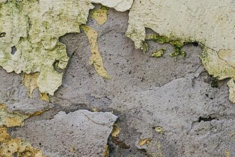 Texture of old concrete wall with cracked paint Stock Photos
