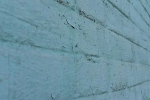 Texture: old cracked brick wall painted in paint. Brick wall texture. Stock Photos
