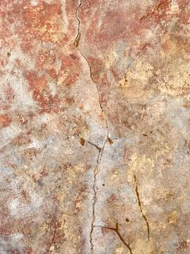 Texture of old cracked paint on the wall. Old vintage pattern of painted conc Stock Photos