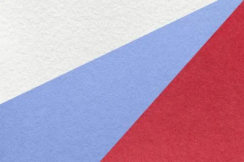 Texture of old craft white, blue and red color paper background, macro Foto stock