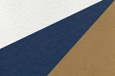 Texture of old craft white, navy blue and brown color paper background, macro Stock Photos