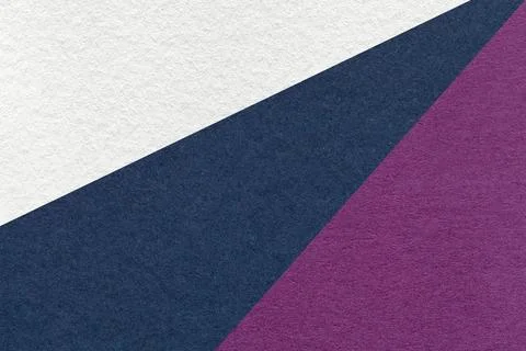 Texture of old craft white, navy blue and purple color paper background, macr Stockfoto's