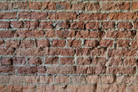 The texture of the old damaged masonry with rough surface Stock Photos