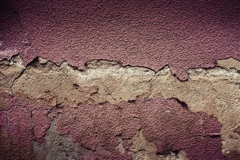 The texture of an old dilapidated wall Foto stock