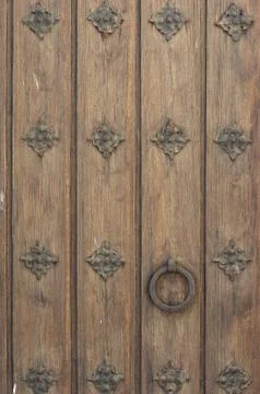 Texture, old door, Sitges. Stock Photos