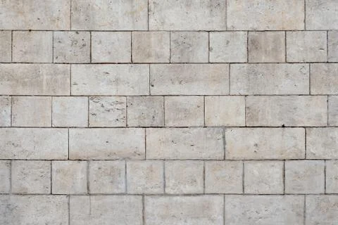 Texture of old gray stone bricks. Stock Photos