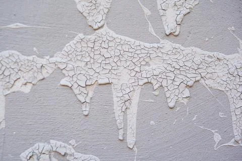 Texture of old gray wall with dried splashes of paint on it. Stock Photos